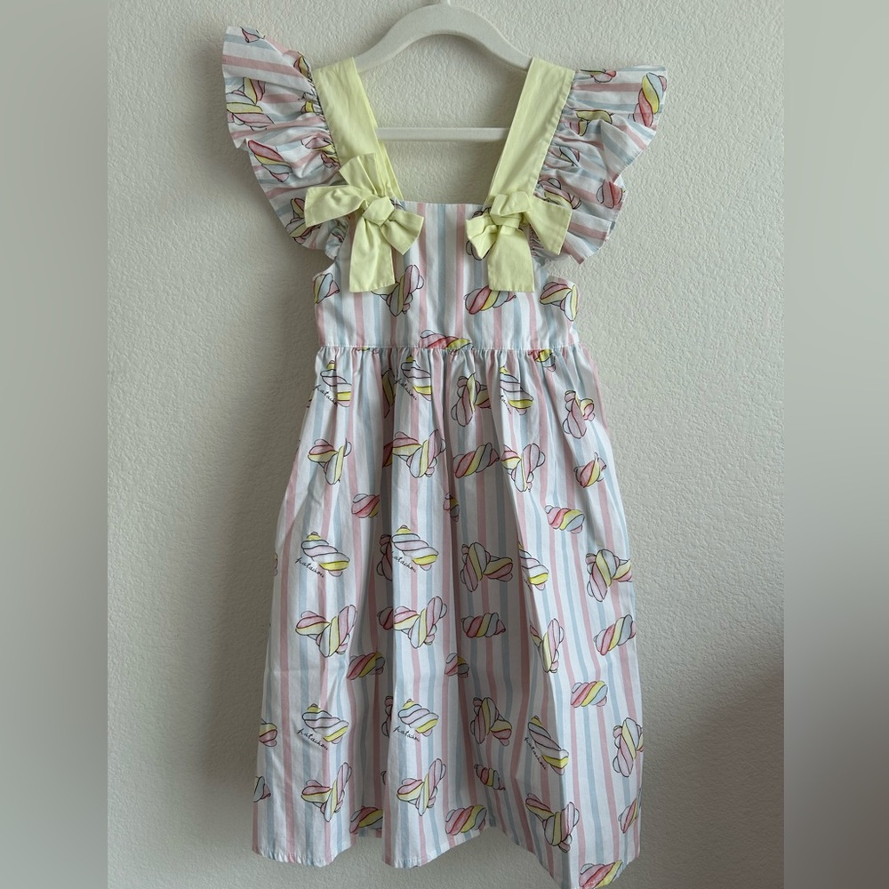 Charming Pastel Striped Kids Dress